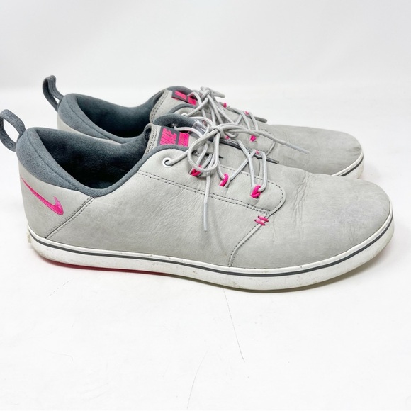 NIKE GRAY LUNAR ADAPT SPIKELESS GOLF CLEATS SHOES WOMENS SZ 9 - Picture 2 of 7